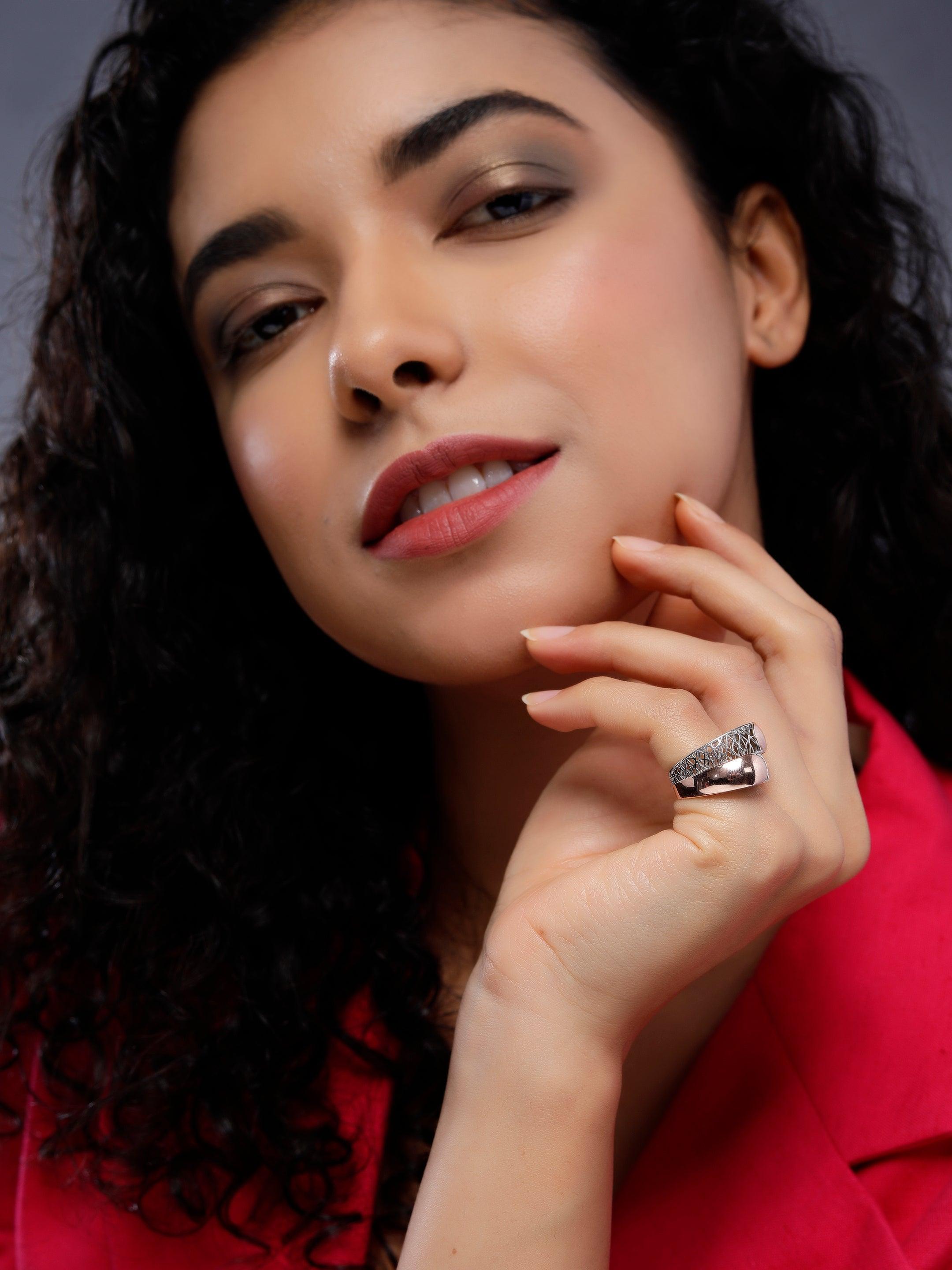 Lace of Grace Silver Ring - Diavo Jewels