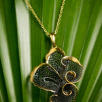 Gilded Noir Filigree Necklace - Diavo Jewels