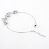 Whimsical Flutterby Charms Silver Bracelet