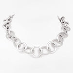 Dazzling Cubic Curb Silver Necklace - Diavo Jewels