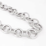 Dazzling Cubic Curb Silver Necklace - Diavo Jewels