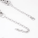 Dazzling Cubic Curb Silver Necklace