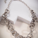 Dazzling Cubic Curb Silver Necklace - Diavo Jewels