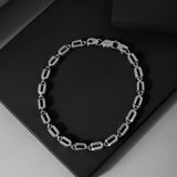 Pinnacle Prestige Rhodium Plated Men's Silver Bracelet - Diavo Jewels