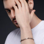 Pinnacle Prestige Rhodium Plated Men's Silver Bracelet - Diavo Jewels