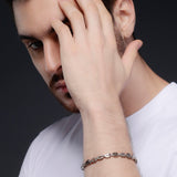 Pinnacle Prestige Rhodium Plated Men's Silver Bracelet - Diavo Jewels