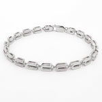 Pinnacle Prestige Rhodium Plated Men's Silver Bracelet - Diavo Jewels