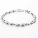 Pinnacle Prestige Rhodium Plated Men's Silver Bracelet - Diavo Jewels