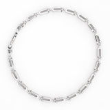 Pinnacle Prestige Rhodium Plated Men's Silver Bracelet - Diavo Jewels