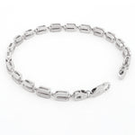 Pinnacle Prestige Rhodium Plated Men's Silver Bracelet - Diavo Jewels