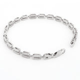 Pinnacle Prestige Rhodium Plated Men's Silver Bracelet - Diavo Jewels