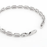 Pinnacle Prestige Rhodium Plated Men's Silver Bracelet - Diavo Jewels