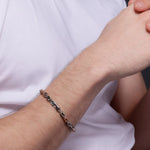 Pinnacle Prestige Two-Tone Men's Silver Bracelet - Diavo Jewels