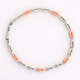 Pinnacle Prestige Two-Tone Men's Silver Bracelet - Diavo Jewels