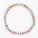 Maverick Block Two-Tone Men's Silver Bracelet - Diavo Jewels