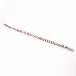 Maverick Block Two-Tone Men's Silver Bracelet - Diavo Jewels