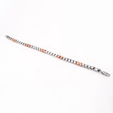 Maverick Block Two-Tone Men's Silver Bracelet - Diavo Jewels