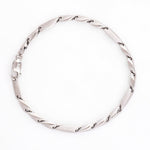 Elite Zen Rhodium Plated Men's Silver Bracelet - Diavo Jewels