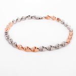 Odyssey Pyramid Two Tone Men's Silver Bracelet - Diavo Jewels