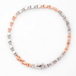 Odyssey Pyramid Two Tone Men's Silver Bracelet - Diavo Jewels