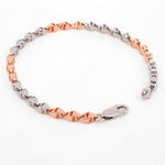 Odyssey Pyramid Two Tone Men's Silver Bracelet - Diavo Jewels