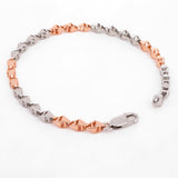 Odyssey Pyramid Two Tone Men's Silver Bracelet - Diavo Jewels