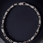 Corsair Rhodium-Plated Men's Silver Bracelet - Diavo Jewels