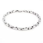 Corsair Rhodium-Plated Men's Silver Bracelet - Diavo Jewels