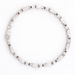 Corsair Rhodium-Plated Men's Silver Bracelet - Diavo Jewels