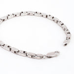 Corsair Rhodium-Plated Men's Silver Bracelet - Diavo Jewels