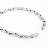 Corsair Rhodium-Plated Men's Silver Bracelet - Diavo Jewels