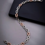 Nova Knight Two Tone Men's Silver Bracelet - Diavo Jewels