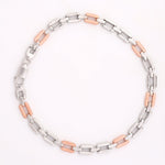 Nova Knight Two Tone Men's Silver Bracelet - Diavo Jewels