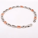 Nova Knight Two Tone Men's Silver Bracelet - Diavo Jewels