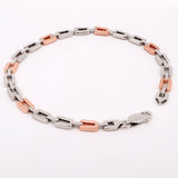 Nova Knight Two Tone Men's Silver Bracelet - Diavo Jewels