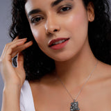 Mystic Panda Monochrome Silver Necklace - Diavo Jewels