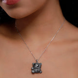 Mystic Panda Monochrome Silver Necklace - Diavo Jewels