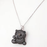 Mystic Panda Monochrome Silver Necklace - Diavo Jewels