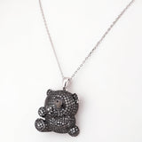 Mystic Panda Monochrome Silver Necklace - Diavo Jewels