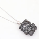 Mystic Panda Monochrome Silver Necklace - Diavo Jewels