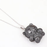 Mystic Panda Monochrome Silver Necklace - Diavo Jewels