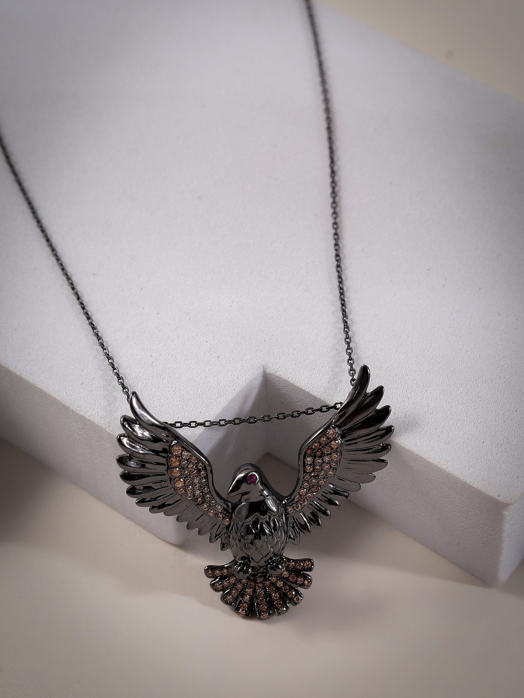 Majestic Bird of Prey Silver Necklace - Diavo Jewels