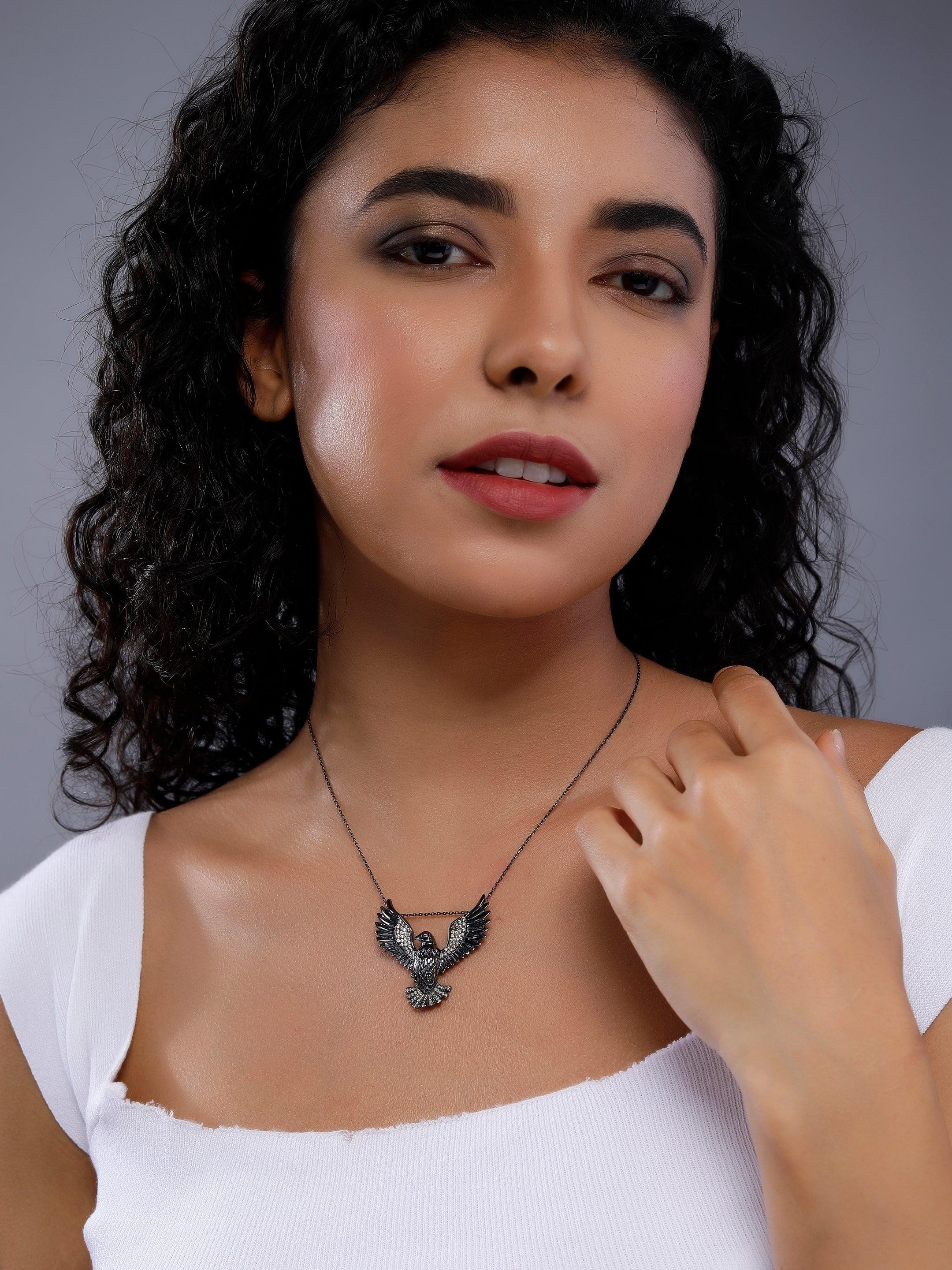 Majestic Bird of Prey Silver Necklace - Diavo Jewels