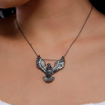 Majestic Bird of Prey Silver Necklace - Diavo Jewels
