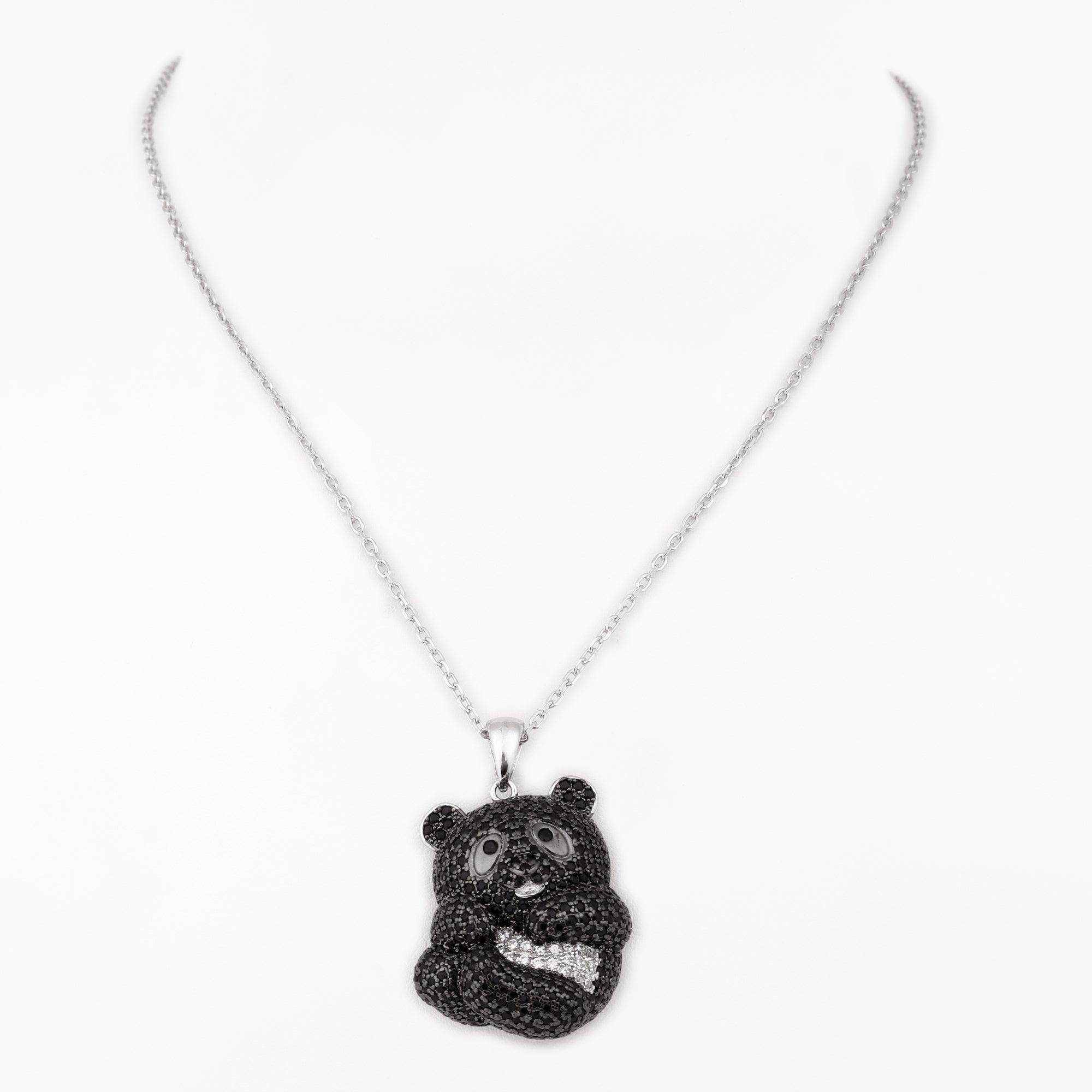 Playful Panda Silver Necklace - Diavo Jewels