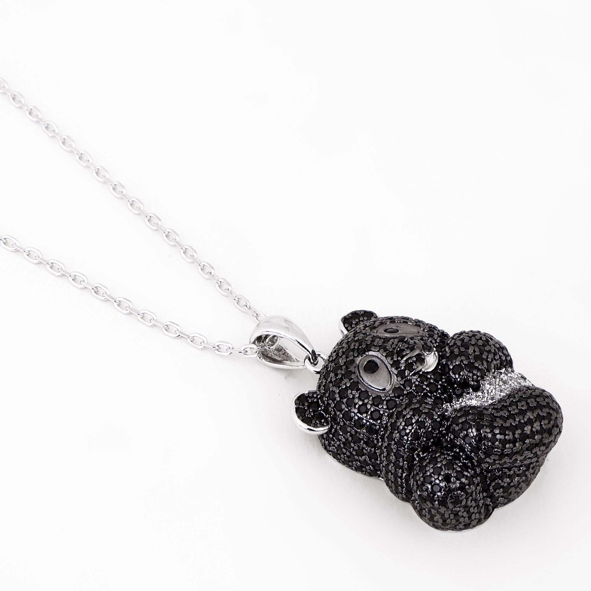 Playful Panda Silver Necklace - Diavo Jewels