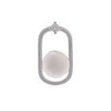 Silver Encased Pearl Earrings