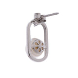 Silver Encased Pearl Earrings