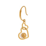 925 Silver Pearl Interlock Heart Earrings