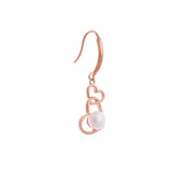 925 Silver Pearl Interlock Heart Earrings